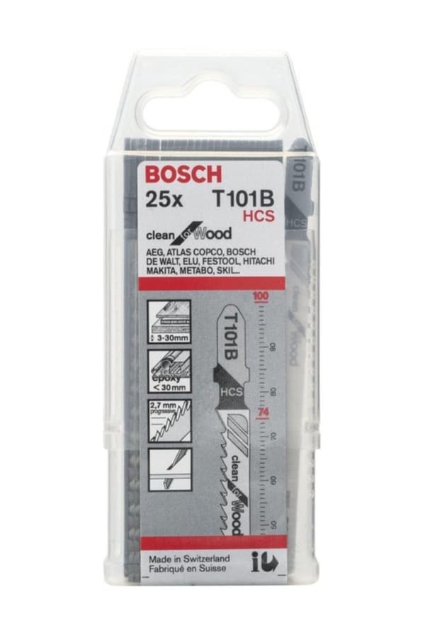 Pistosahanterä Bosch T 101 B; 25 kpl.