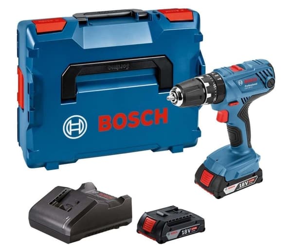 Iskupora / ruuvinväännin Bosch GSB 18V-21; 2x2,0 Ah akku