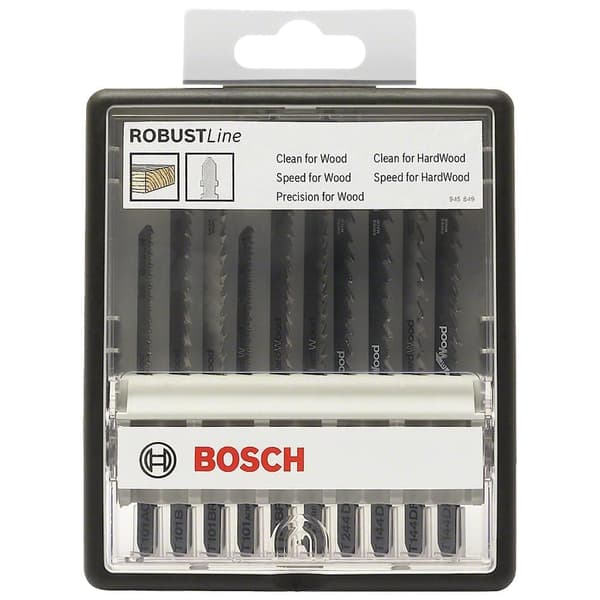 Pistosahanteräsetti Bosch T 101 AO; T 101 B; T 101 BR; T 101 AOF; T 101 BF; T 101 BRF; T 244 D; T 144 D; T 144 DF; T 144 DP; 10 kpl.
