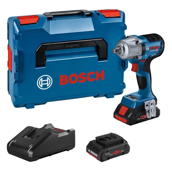 Iskumutterinväännin Bosch GDS 18V-450 HC Professional; 18 V; 2x4,0 Ah akku
