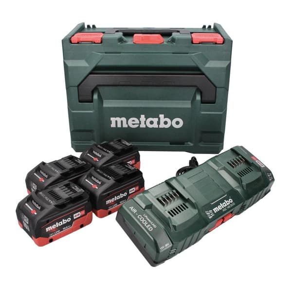 Tarvikesarja Metabo 685143000; 18 V; 4x10 Ah + Laturi ASC 145 Duo