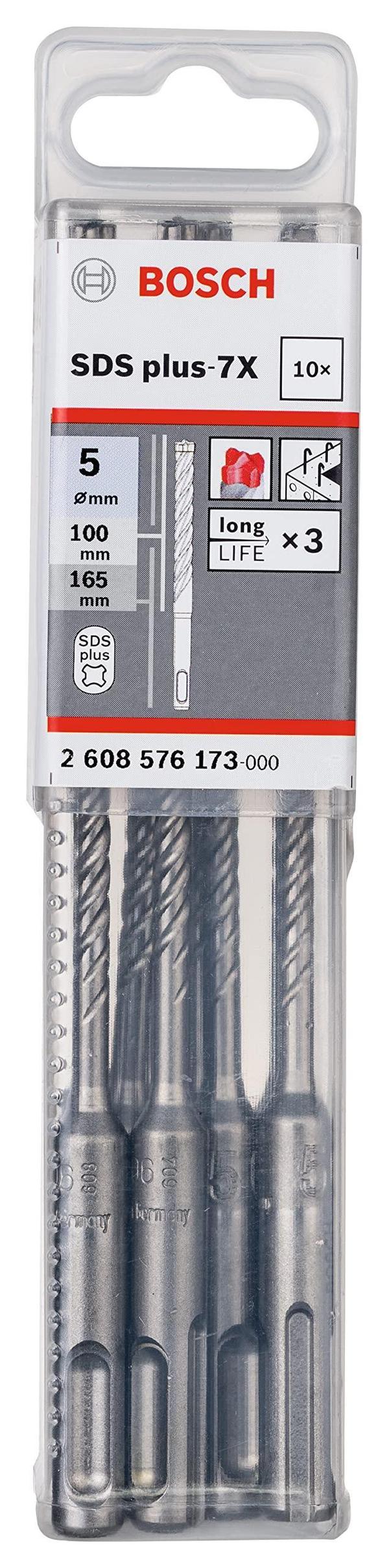 Betoniporanterä Bosch SDS-plus 7X; 5x100x165 mm; 10 kpl.