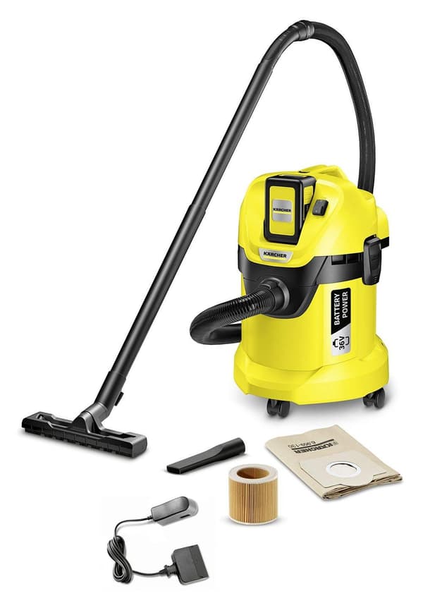 Pölynimuri Karcher WD 3; 36 V; 1x2,5 Ah akku
