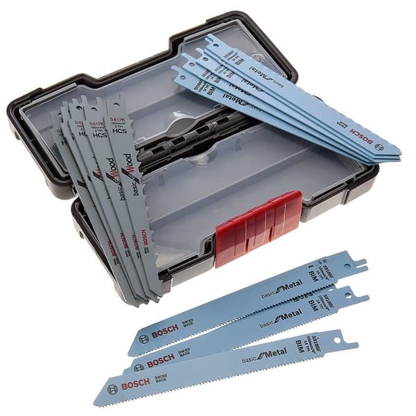 Pistosahanteräsetti Bosch ToughBox Wood/Metal; 15 kpl.