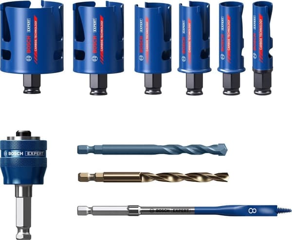 Reikäporasetti Bosch EXPERT CONSTRUCTION MATERIAL; 20-64 mm; 10 kpl.