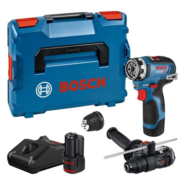 Pora/ruuvinväännin Bosch GSR 12V-35 FC Professional; 12 V; 2x3,0 Ah akku + L-Boxx 102
