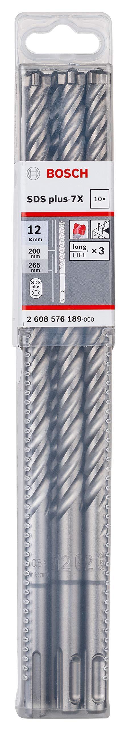 Betoniporanterä Bosch SDS-plus-7X; 12x265mm; SDS-plus; 10 kpl.