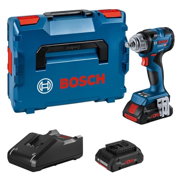 Iskumutterinväännin Bosch GDS 18V-330 HC Professional; 18 V; 2x4,0 Ah akku + L-Boxx 136