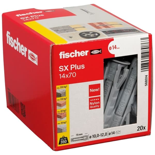 Nylon ankkuri Fischer SX Plus; 14x70 mm; 20 kpl.