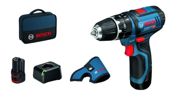 Iskupora / ruuvinväännin Bosch GSB 12V-15; 12 V; 2x2,0 Ah akku