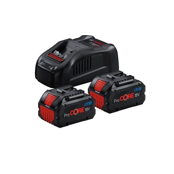 Tarvikesarja Bosch GBA ProCORE; 18 V; 2x5,5 Ah akku. + laturi GAL 1880CV