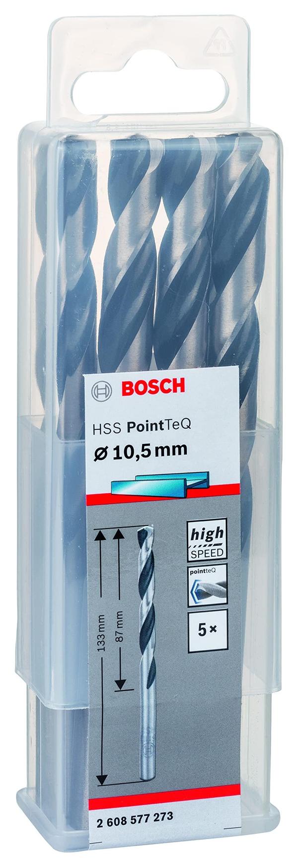 Metalliporanteräsarja Bosch PointTeQ; 10,5 mm; 5 kpl.