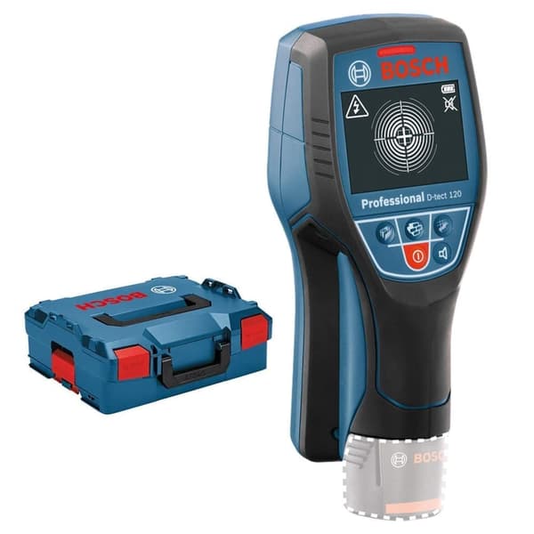 Metalli- ja kaapeli-ilmaisin Bosch D-tect 120; 12 V (ilman akkua ja laturia)