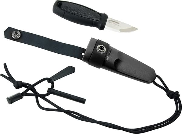 Veitsi Morakniv Eldris Black Kit 12629; 143x59 mm; piikivellä, kipinänä tekoon