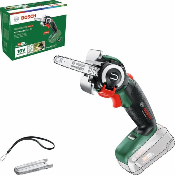 Ketjusaha Bosch AdvancedCut 18; 18 V; 6,5 cm laippa (ilman akkua ja laturia)