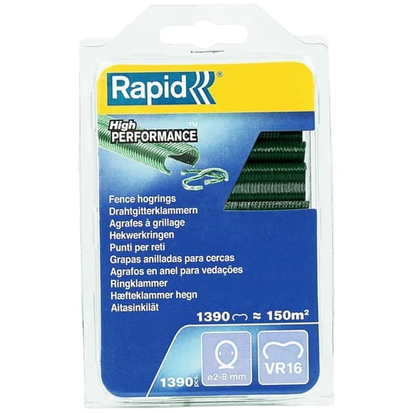 Niitit Rapid VR16; 1390 kpl.; galvanoitu; vihreä
