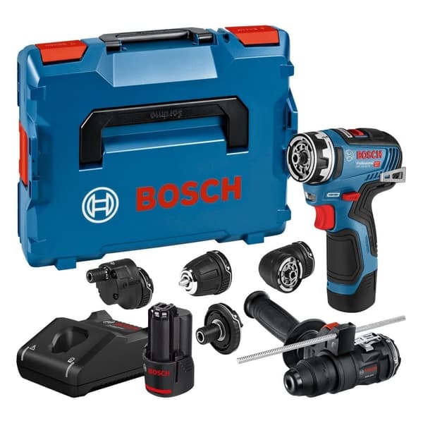 Pora/ruuvinväännin Bosch GSR 12V-35 FC Professional; 12 V; 2x3,0 Ah akku