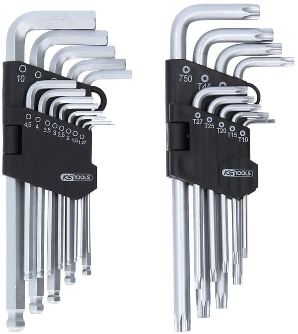 Yhdistelmäavainsarja KS Tools Torx; 22 kpl.