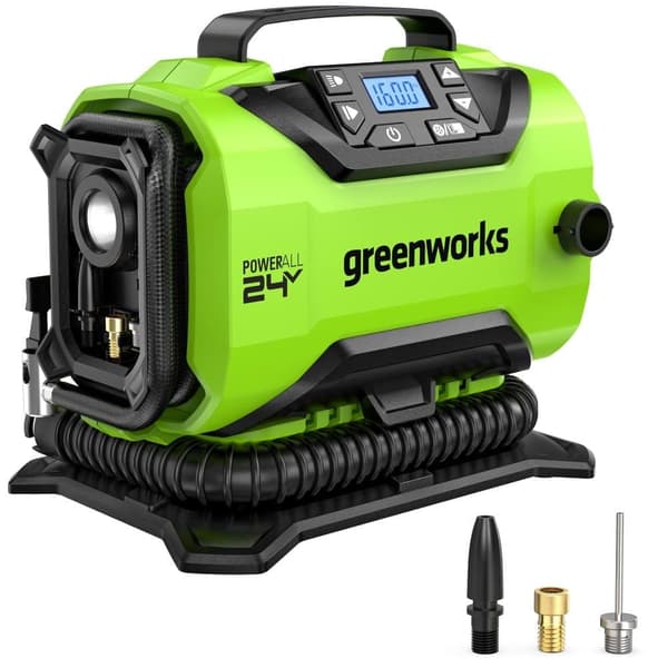 Akkukompressori Greenworks G24IN; 24 V (ilman akkua ja laturia)