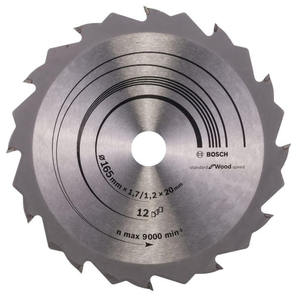 Katkaisuterä puulle Bosch SPEEDLINE WOOD; 165x1,7x20,0 mm; Z12; 15°
