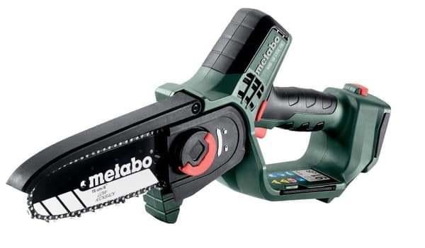 Moottorisaha oksien karsimiseen Metabo MS 18 LTX 15; 18 V; 15 cm laippa (ilman akkua ja laturia)