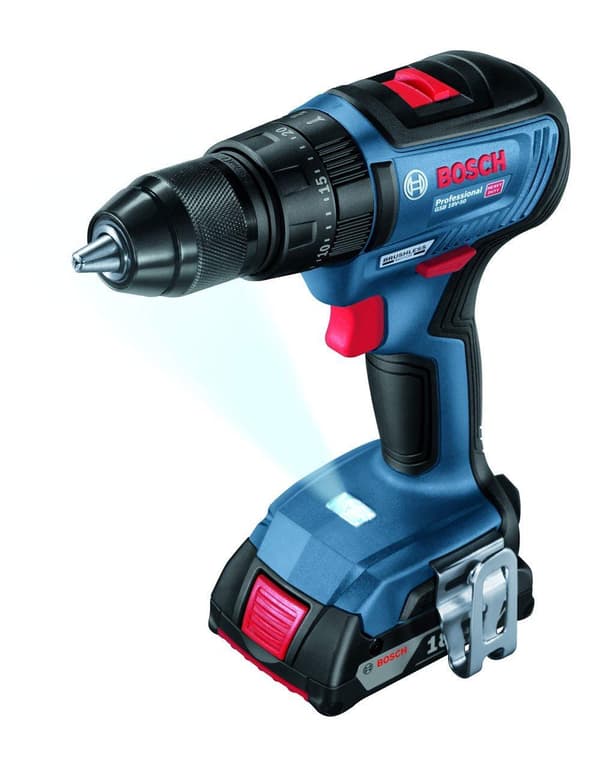 Iskupora / ruuvinväännin Bosch GSB 18V-50; 18 V; 2x5,0 Ah akku
