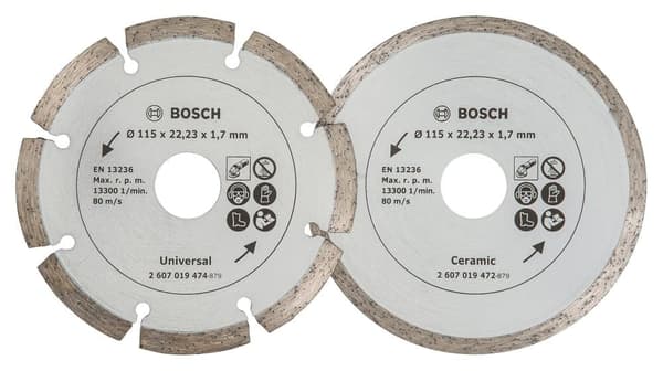 Timanttikatkaisulaikka Bosch 2607019478; 115 mm; 2 kpl.