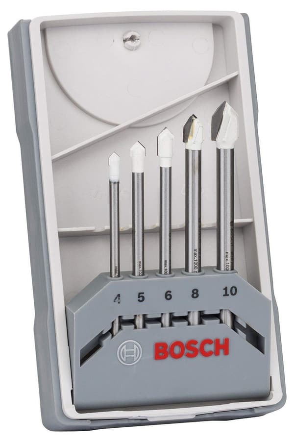 Poranteräsarja laatoille ja keramiikalle Bosch; 4-10 mm; 5 kpl.