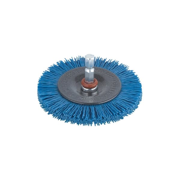 Skivborste – nylontråd Wolfcraft; 75x10 mm; HEX 1/4'' mild