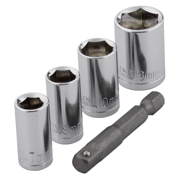 Hylsnyckelsats Wolfcraft; 7-13 mm; 1/4''; 4 st.