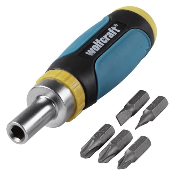 Skruvmejsel Wolfcraft; 1/4'' + Bits spår