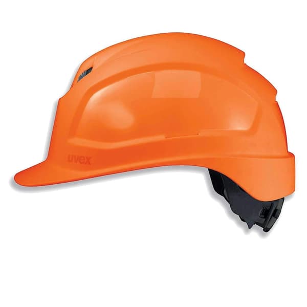 Skyddshjälm Uvex Pheos IES; 51-61 cm; orange; adapter för glasögon