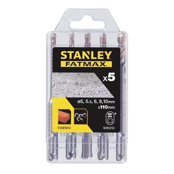Borrsats för betong Stanley FatMax; SDS-plus; 5-10 mm; 5 st.