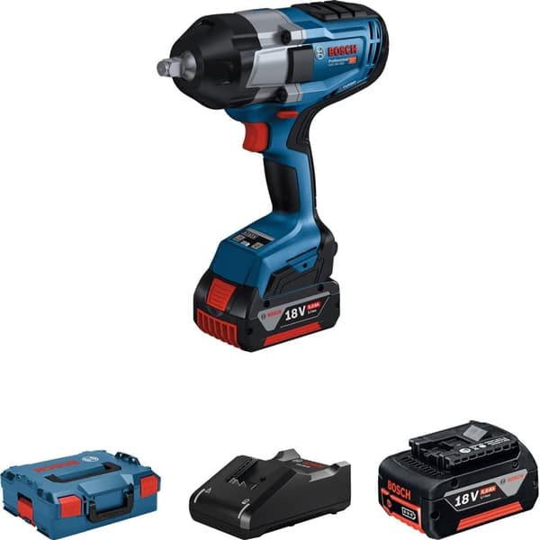 Slagmutterdragare Bosch GDS 18V-1000; 18 V; 2x5,0 Ah batt.
