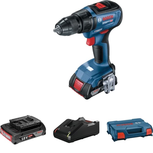 Skruvdragare/borr Bosch GSR 18V-50; 18 V; 2x2,0 Ah batt.