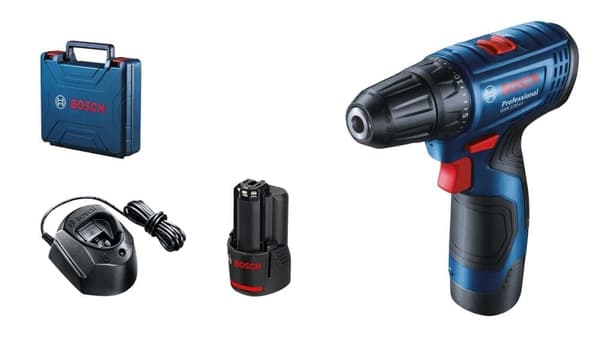 Skruvdragare/borr Bosch GSR 120-Li; 12 V; 2x2,0 Ah batt.