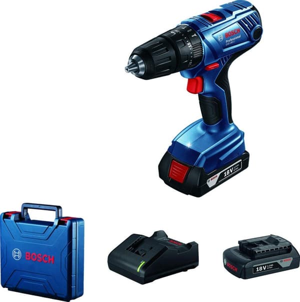 Slagskruvdragare / borr Bosch GSB 180-LI; 18 V; 2x2,0 Ah batt.