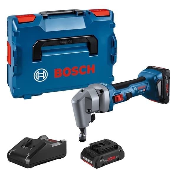 Plåtsax Bosch GNA 18V-16 E Professional; 18 V; 2x4,0 Ah batt.