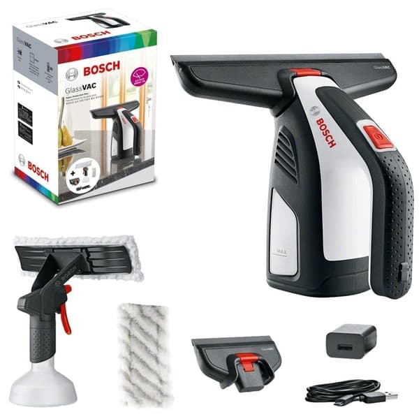 Fönsterputs Bosch Glass Vac Set Svart, Röd, Silver
