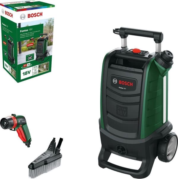 Portabel tvätt Bosch Fontus GEN II; 18 V (utan batteri och laddare) Svart, Grön