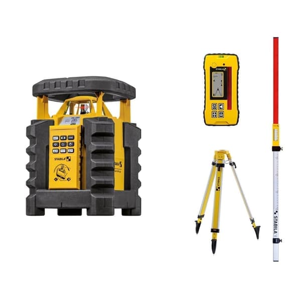 Rotationslaser Stabila LAR350 + tillbehör Svart, Gul