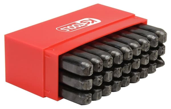 Set av bokstavsstansar KS Tools 156.0468; 27 st.