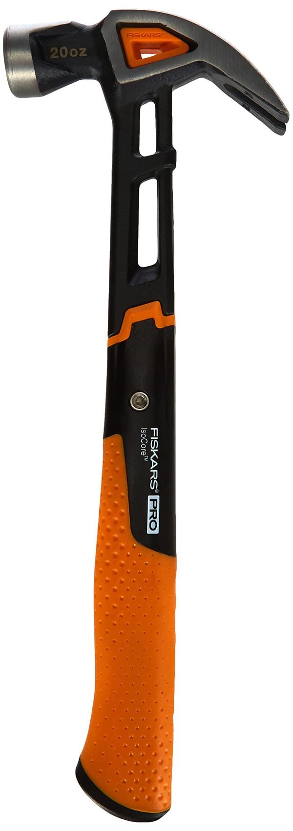 Hammare med spikdragare Fiskars IsoCore 1027203; L; 820 g