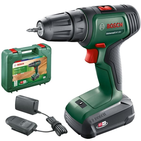 Skruvdragare/borr Bosch UniversalDrill 18; 18 V; 1x1,5 Ah batt.