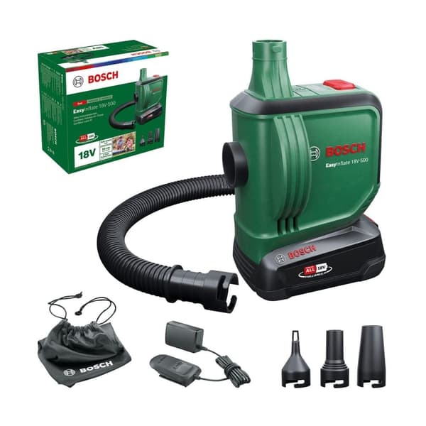 Sladdlös luftpump Bosch EasyInflate 18V-500; 18 V; 1x2,0 Ah batt.