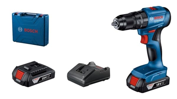 Slagskruvdragare / borr Bosch GSB 185-LI; 18 V; 2x2,0 Ah batt.