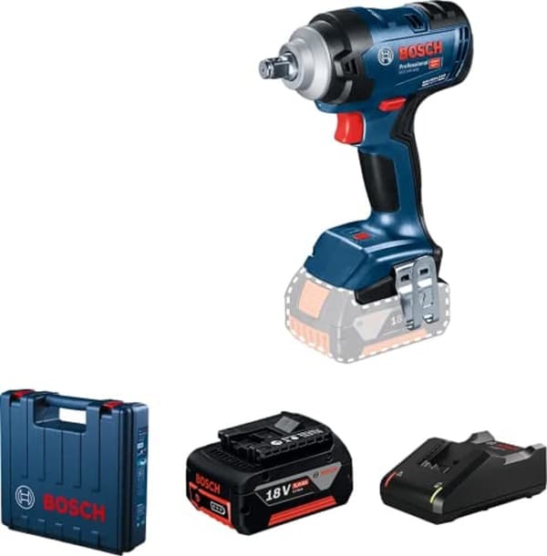 Slagmutterdragare Bosch GDS 18V-400 Professional; 18 V; 2x5,0 Ah batt.
