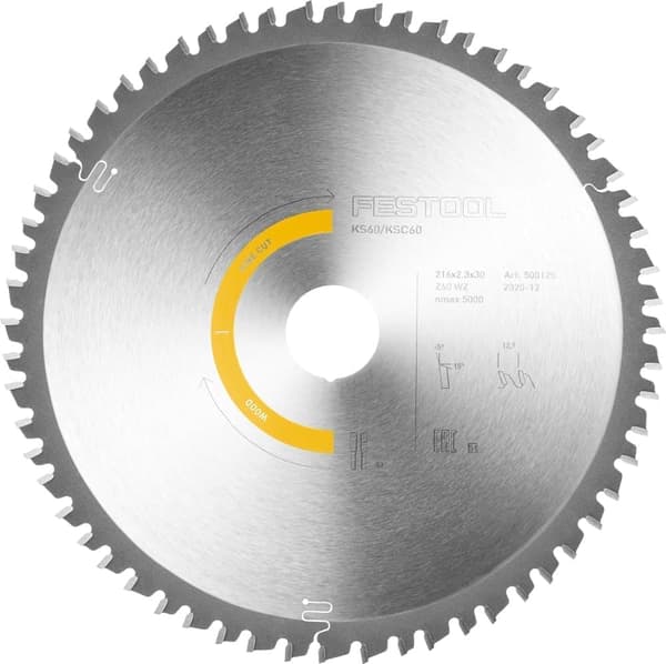 Sågklinga för trä Festool; 216x2,3x30,0 mm; Z60; -5°