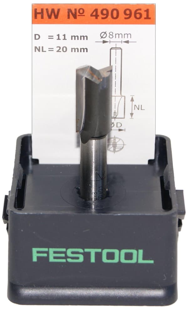 Notfräs med bottenskär Festool; 11 mm; 20/60 mm