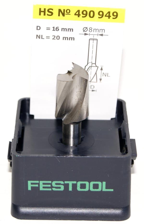 Spiralnotfräs Festool; 16 mm; 20/52 mm